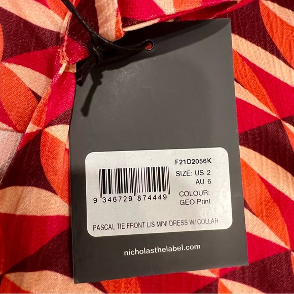 NICHOLAS Printed A-Line Mini Dress NWT! - Picture 4 of 10